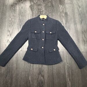 Navy Tweed Blazer